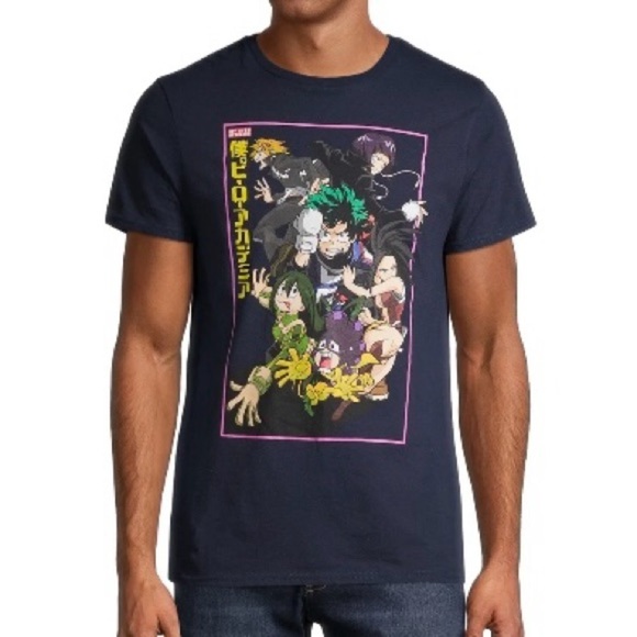 My Hero Academia Men's size 2xl Funimation Graphic short sleeve T-Shirt Blue - Picture 2 of 5